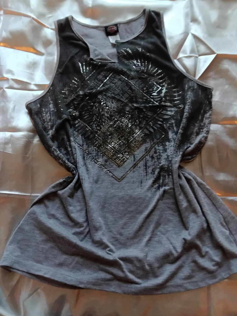Harley Davidson Women’s Large Gray Graphic Tank Top